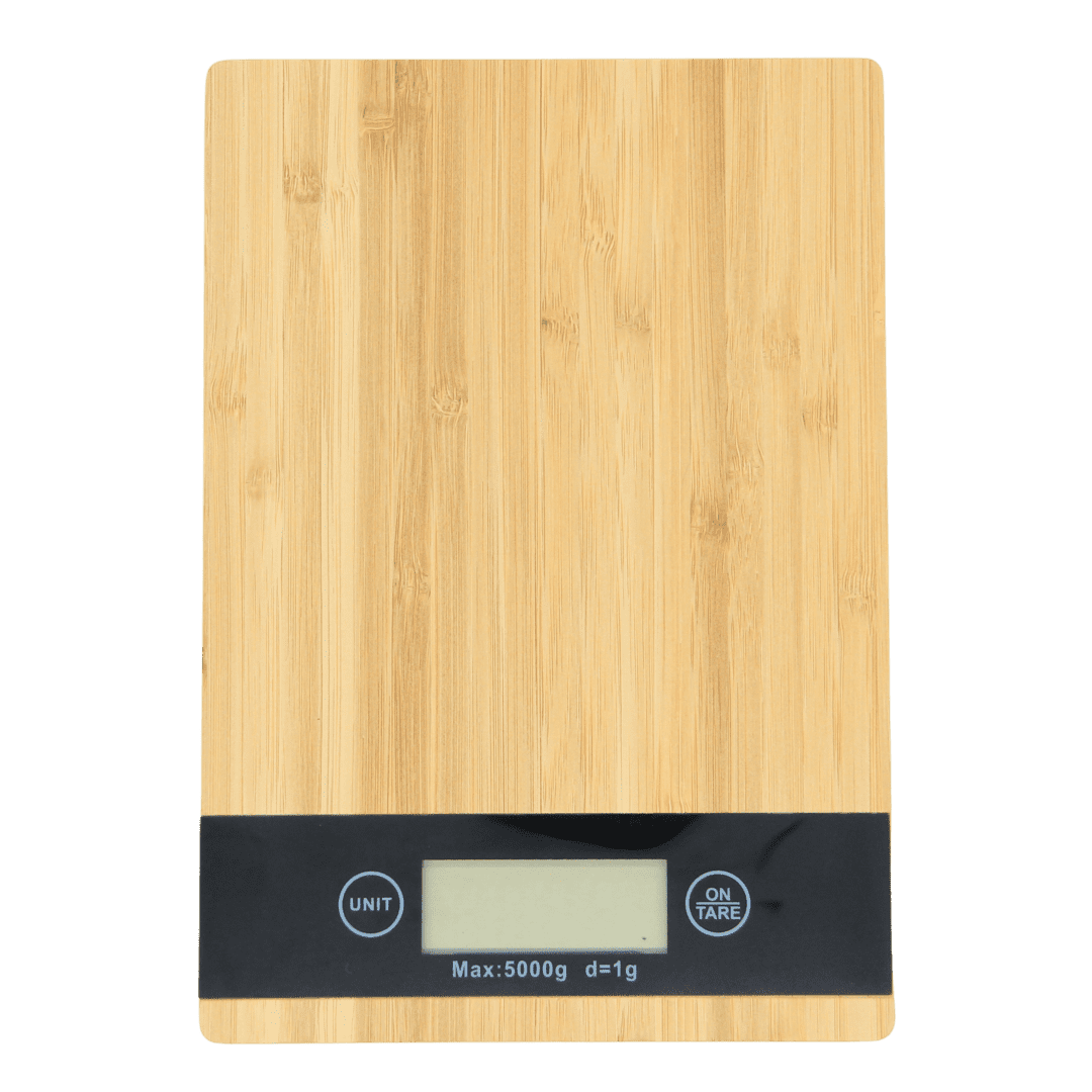 Küchenwaage aus Bambus rechteckig