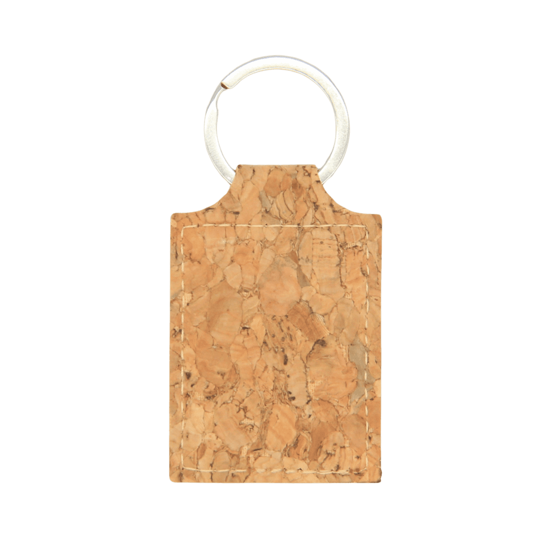 Schlüsselanhänger aus Kork rechteckig