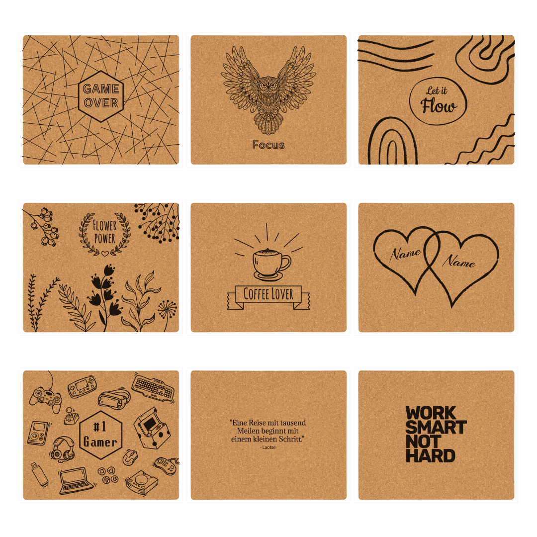 Mousepad aus Kork rechteckig