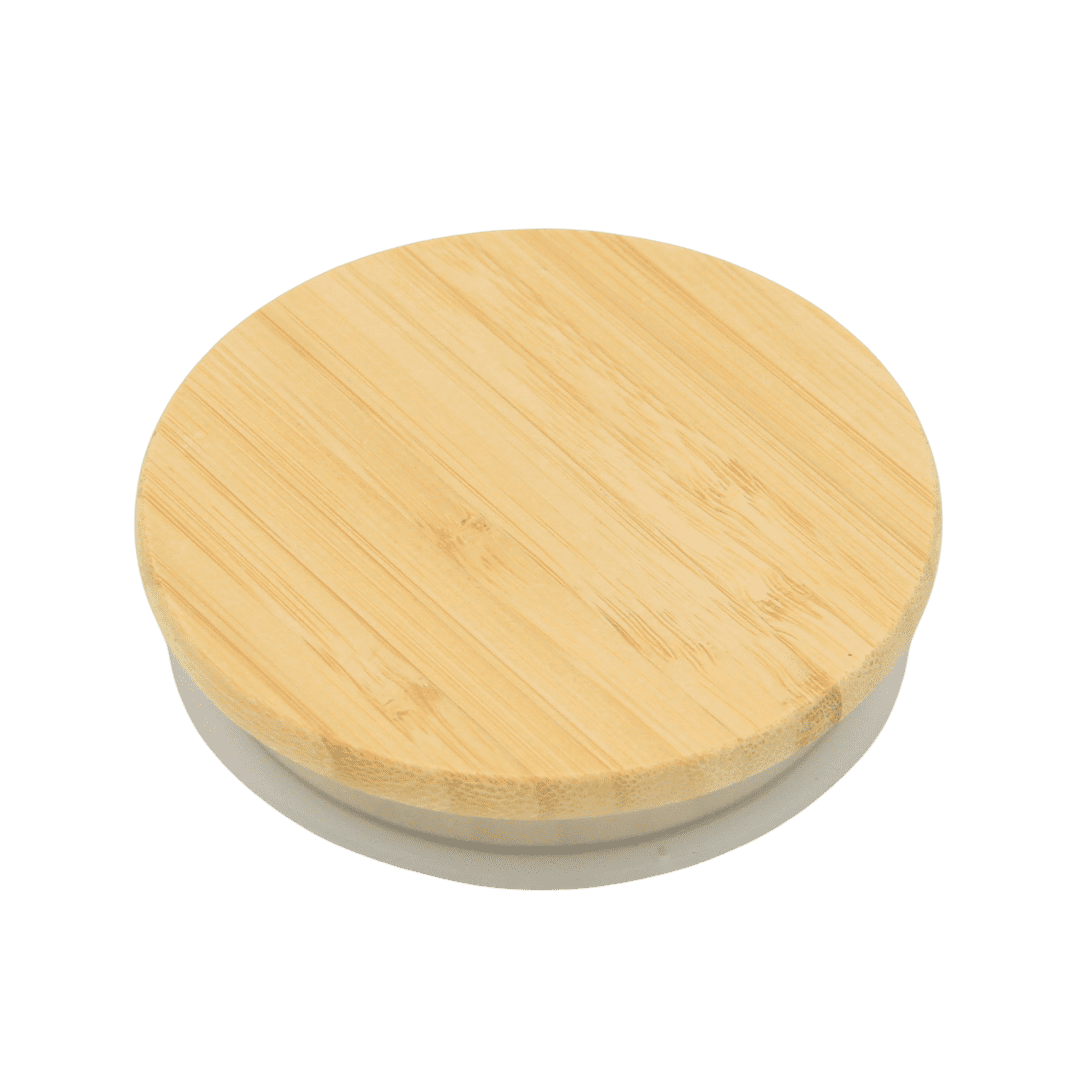 Thermoglas mit Bambusdeckel 350ml