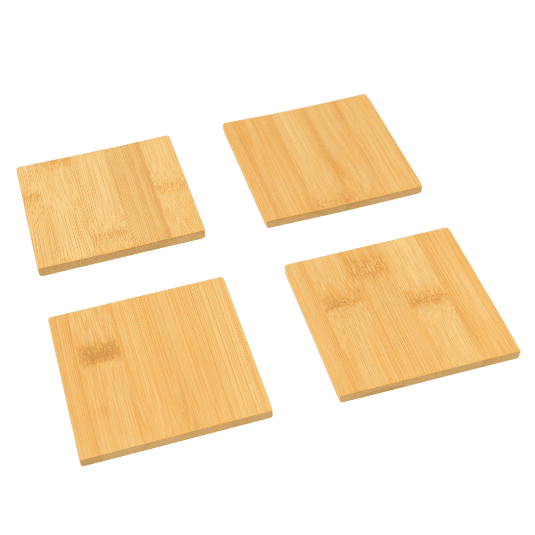 Untersetzer aus Bambus 4er Set quadratisch
